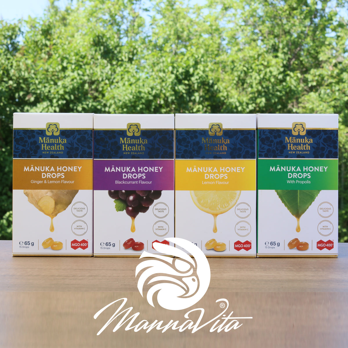 Pastillas de miel de manuka con grosella negra • 15 uds.