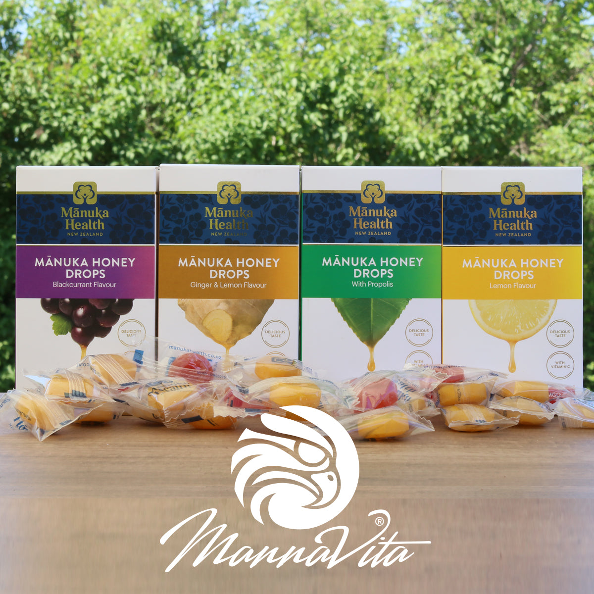 Pastillas de miel de manuka con grosella negra • 15 uds.