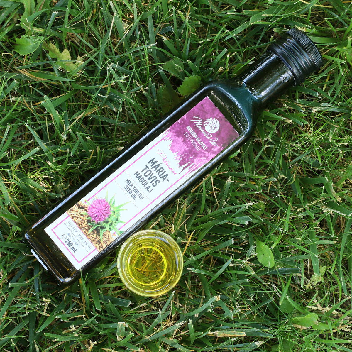 Aceite de semilla de cardo mariano húngaro prensado en frío Mannavita • 250 ml