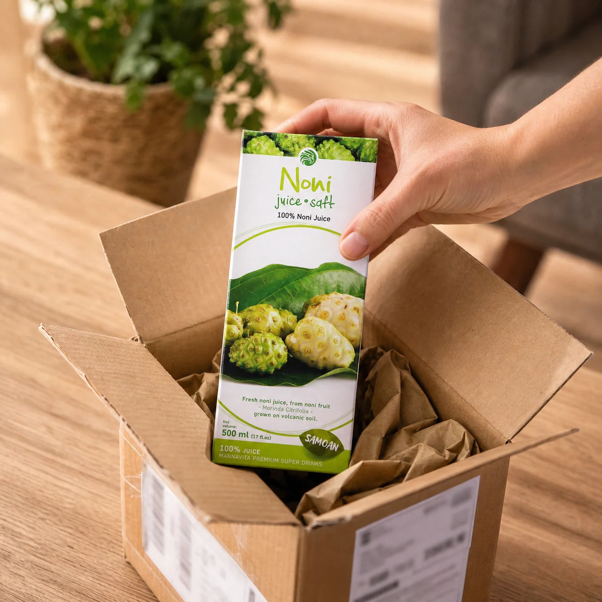 Mannavita Noni 100% jugo puro prensado • 500 ml
