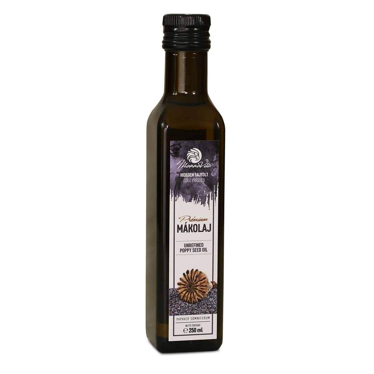 Aceite de semilla de amapola húngaro prensado en frío Mannavita • 250 ml