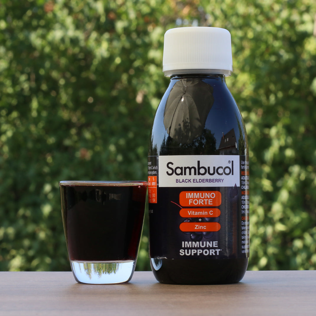 Jarabe de saúco negro Sambucol, Immuno Forte • 120 ml