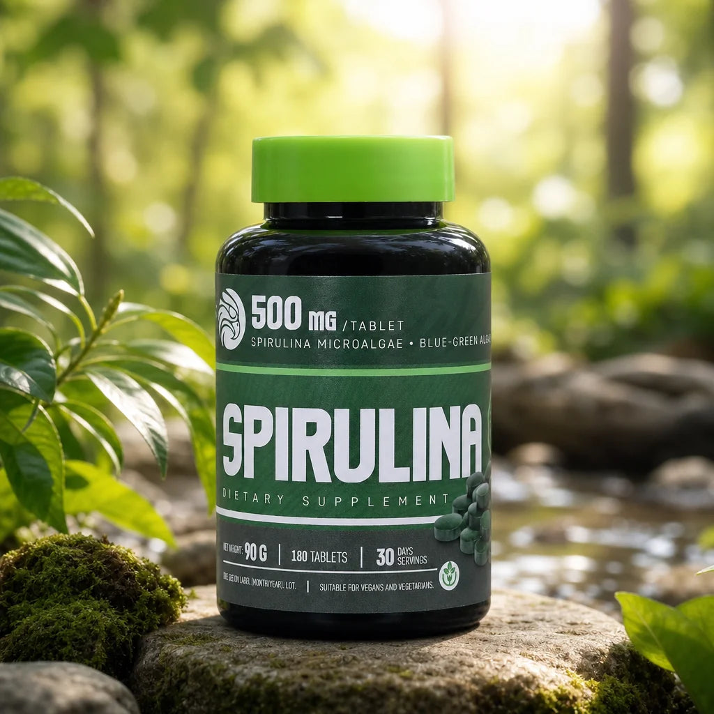 Mannavita • Tabletas de Spirulina 500 mg • 180 uds.
