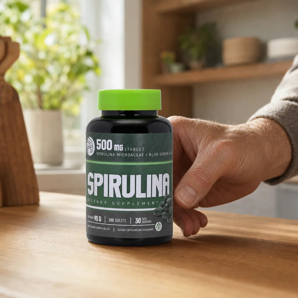 Mannavita • Tabletas de Spirulina 500 mg • 180 uds.