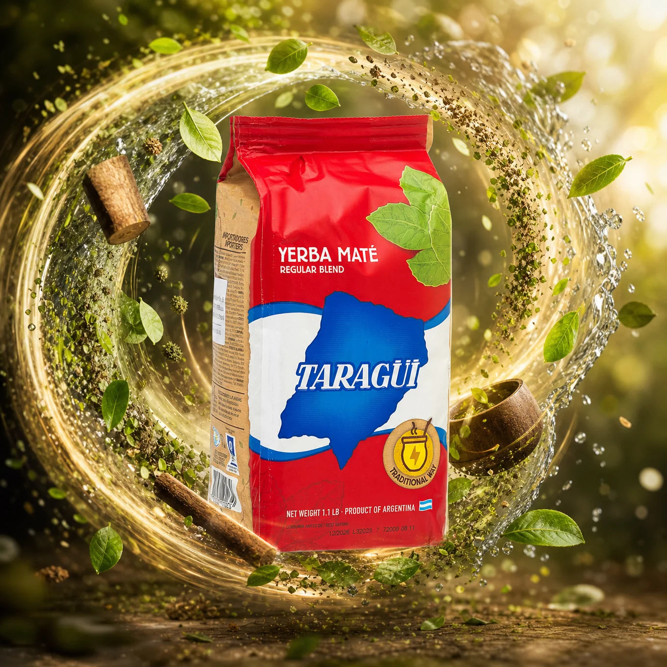 Yerba mate Taragüi • Elaborada con palo • 500 g