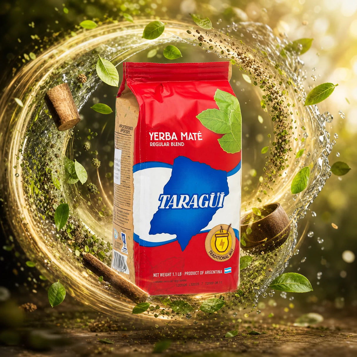 Yerba mate Taragüi • Elaborada con palo • 500 g