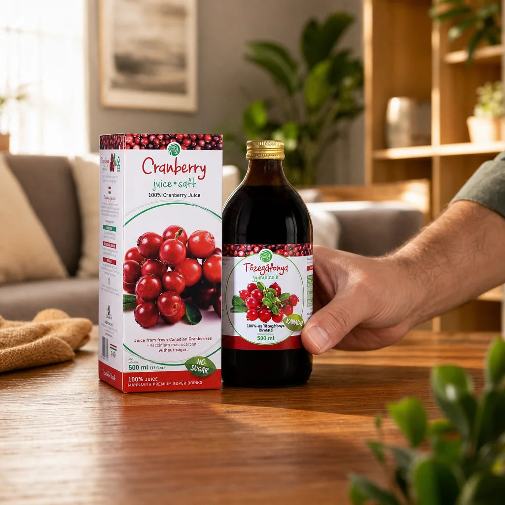 Mannavita • Jugo puro 100% prensado de Arándano rojo • 500 ml