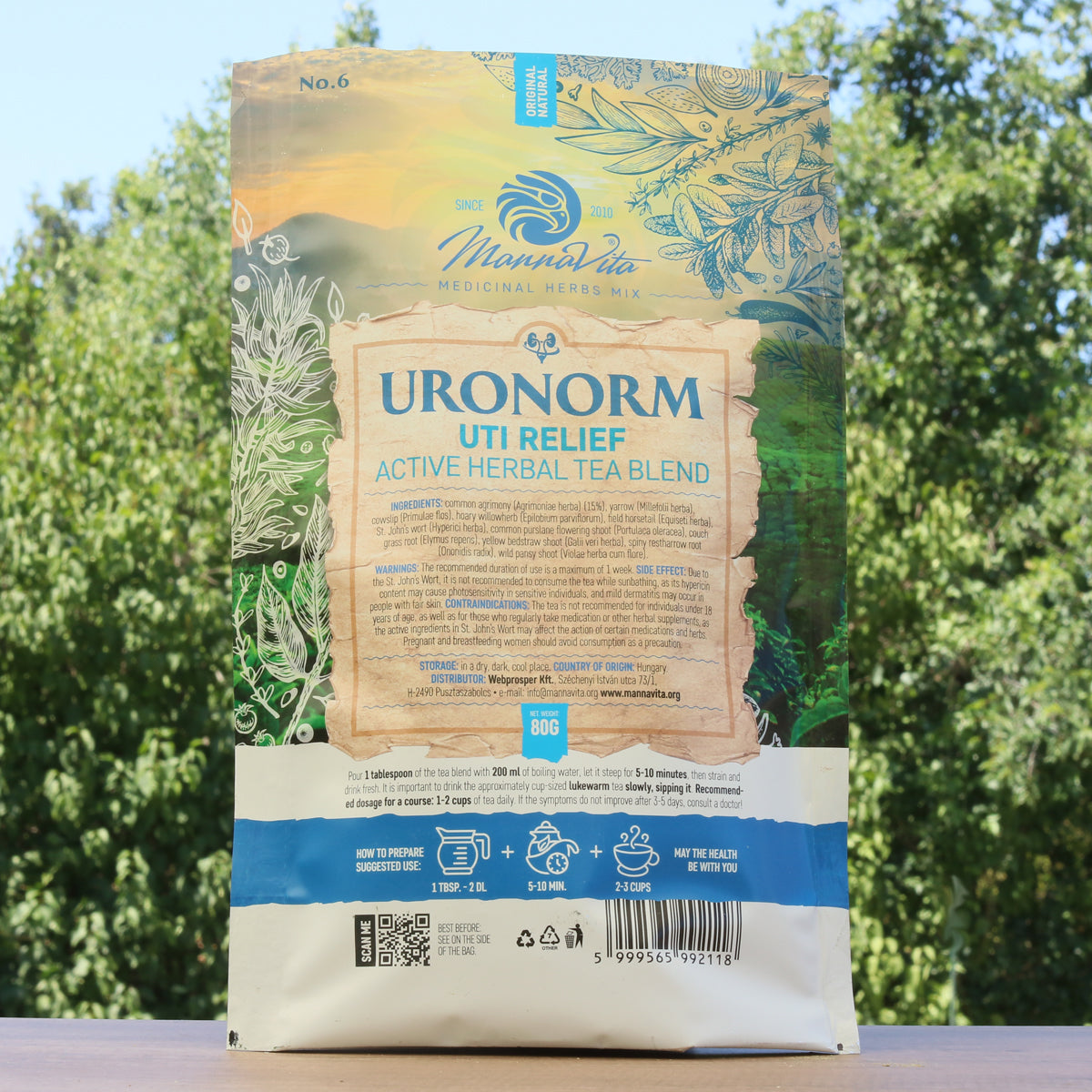 URONORM mezcla de té de hierbas activa para aliviar la ITU • 80g