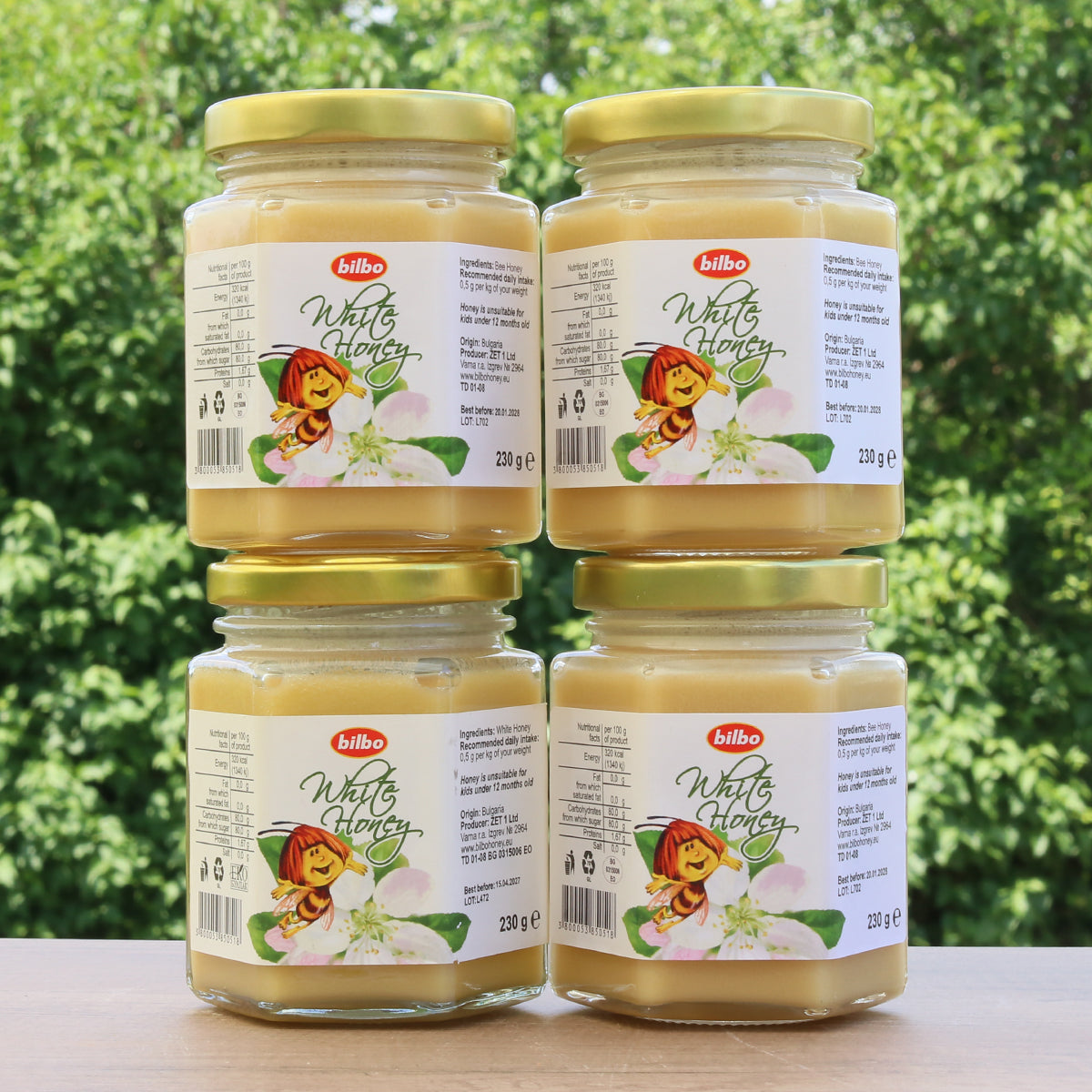 Bilbo miel blanca cruda • 230 g